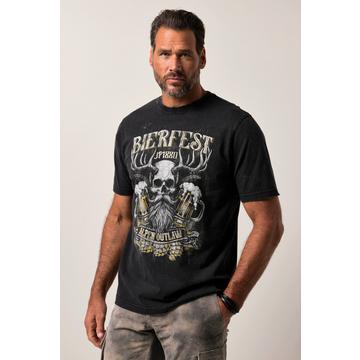 T-shirt manches courtes et col rond, imprimé style bavarois traditionnel - jusqu'au 8 XL