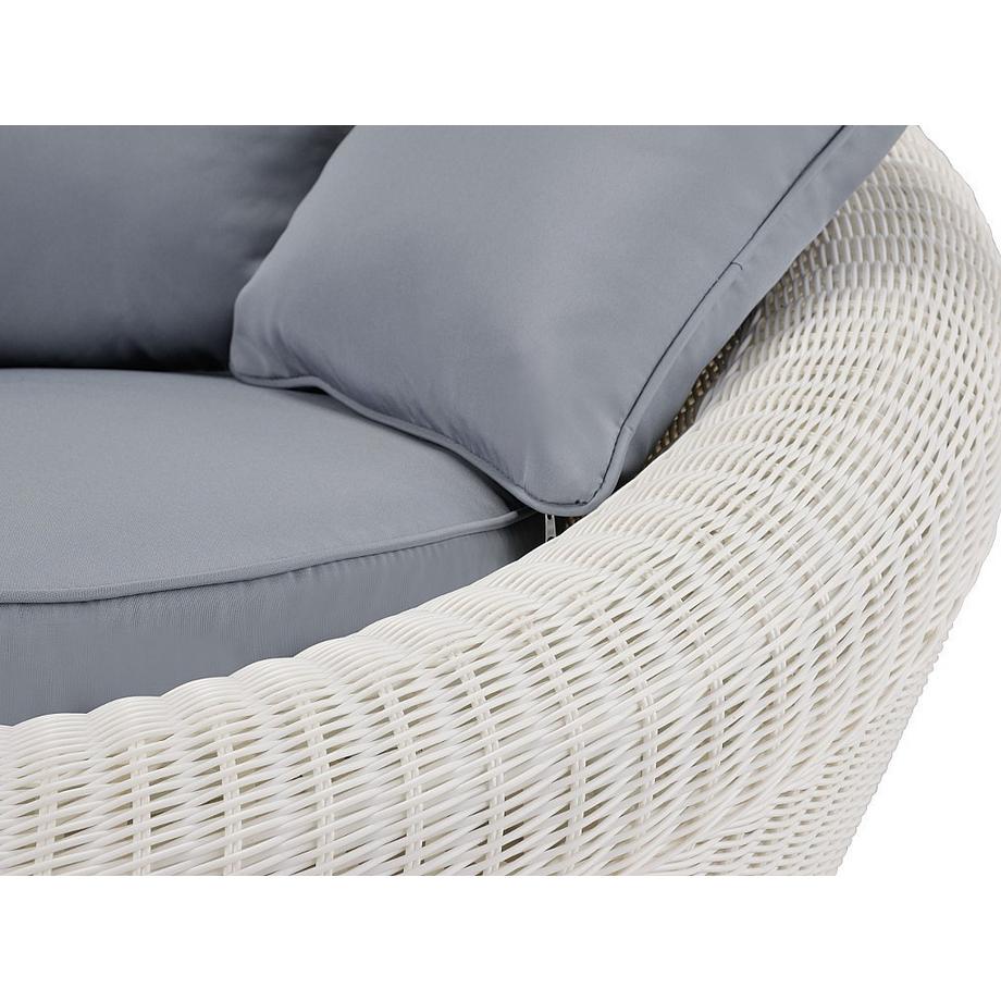 Vente-unique Canapé 3 places de jardin en résine tressée écru WHITEHEAVEN  