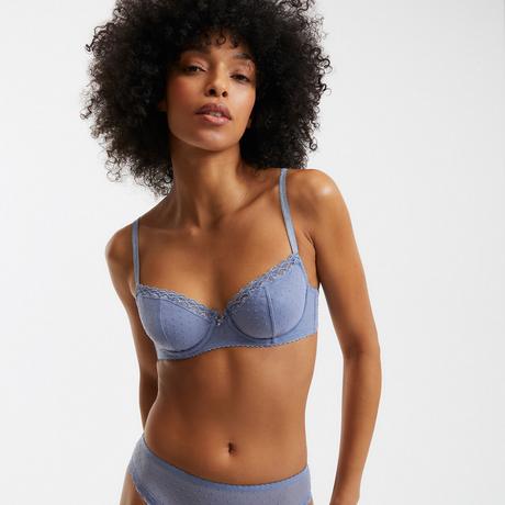 La Redoute Collections Alix Reggiseno con ferretto Full Cup in tulle floccato  
