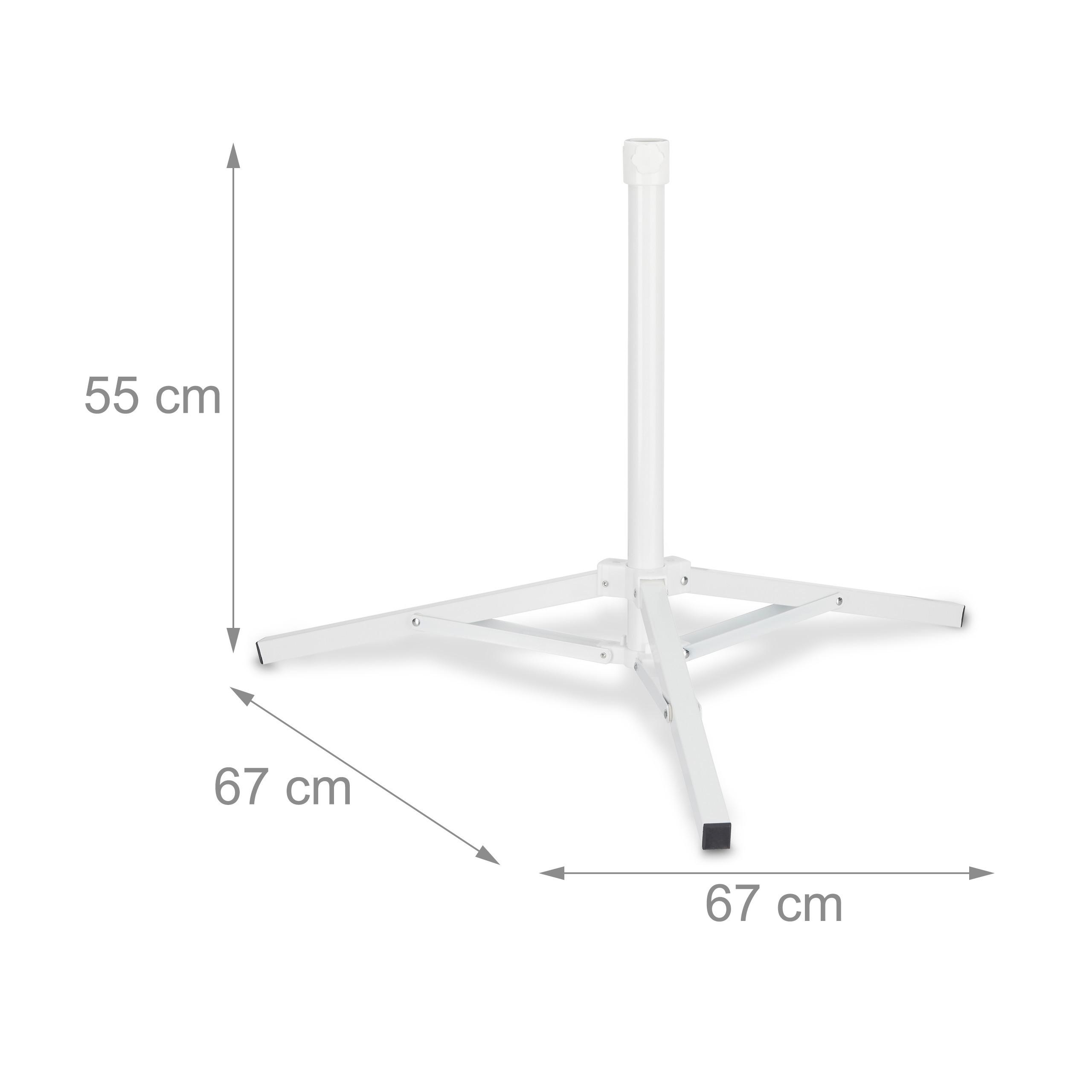 Northix Support de parasol trépied blanc  