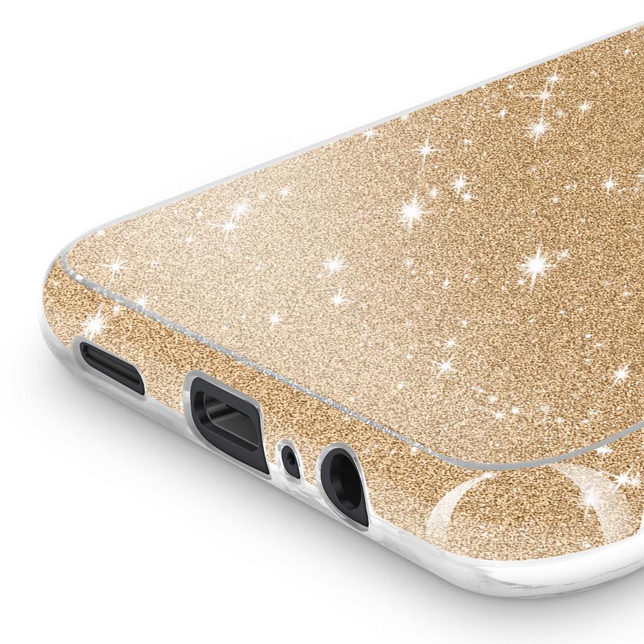 Avizar  Cover per Galaxy A07 Design bimateriale e finitura glitterata 