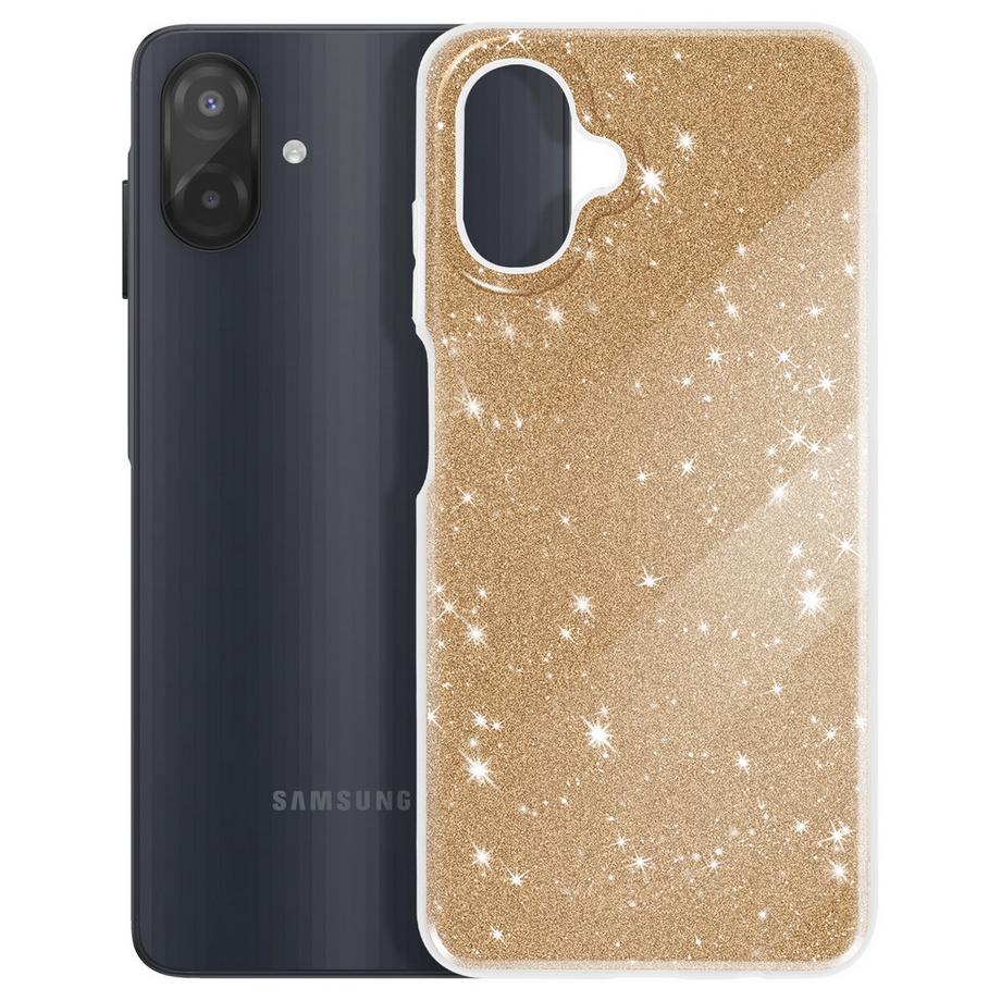 Avizar  Cover per Galaxy A07 Design bimateriale e finitura glitterata 