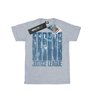 DC COMICS  Tshirt JUSTICE LEAGUE MOVIE DOUBLE INDIGO 