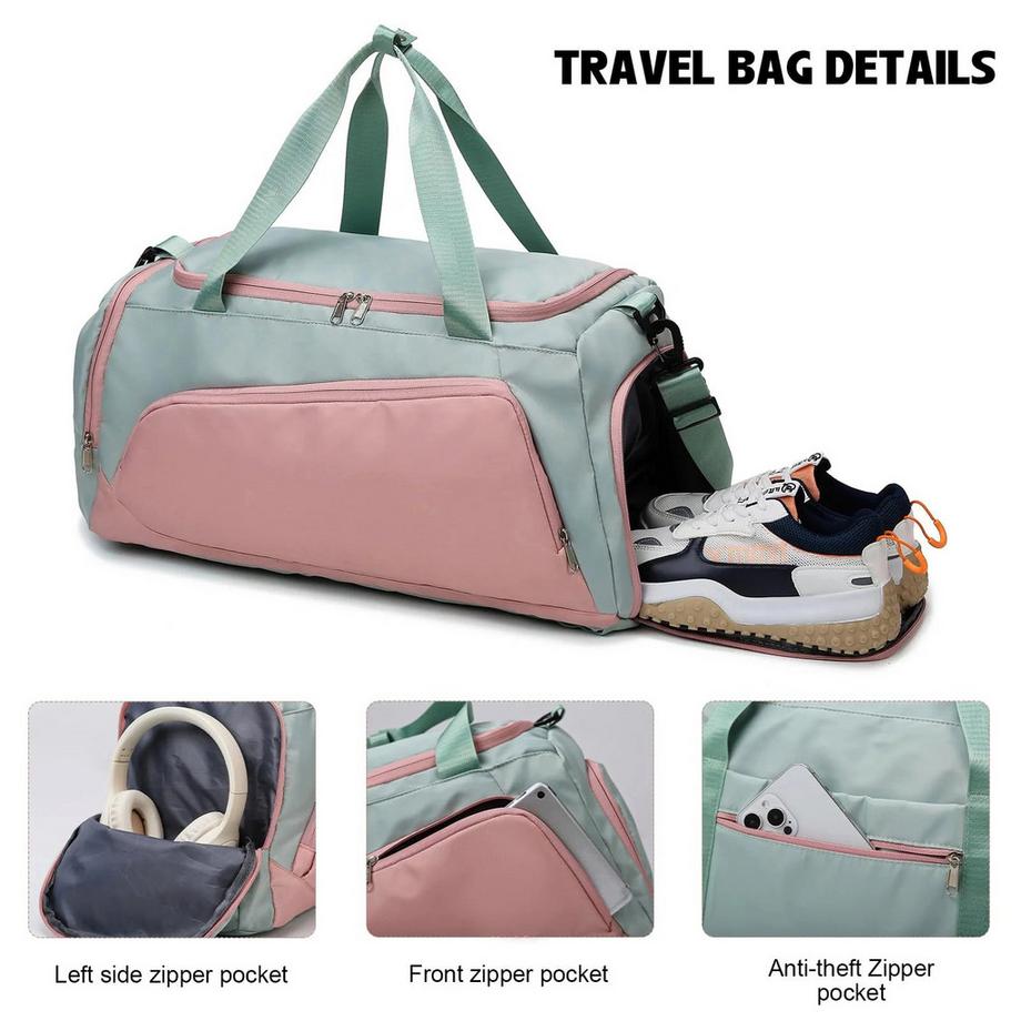 Only-bags.store Sporttasche. Reisetasche mit Schuhfach Nassfach Wasserdichte Reisetasche  