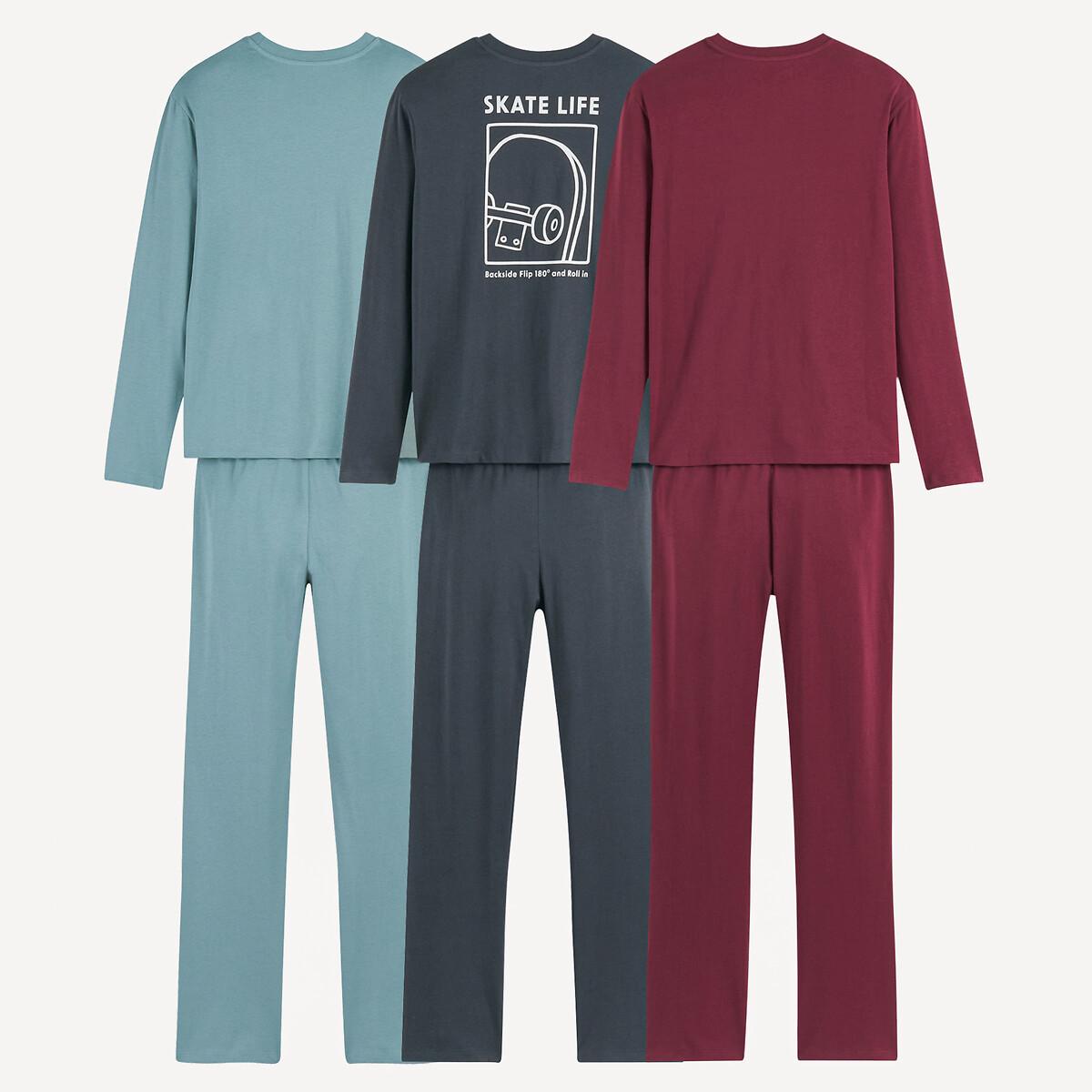 La Redoute Collections  3er-Set Baumwollpyjamas mit Skateboard-Motiv 
