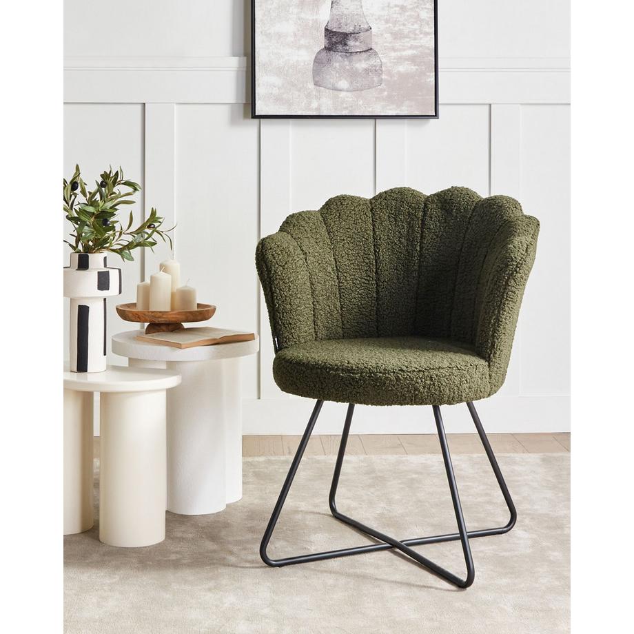 Beliani Sessel aus Bouclé Retro LOVELOCK  