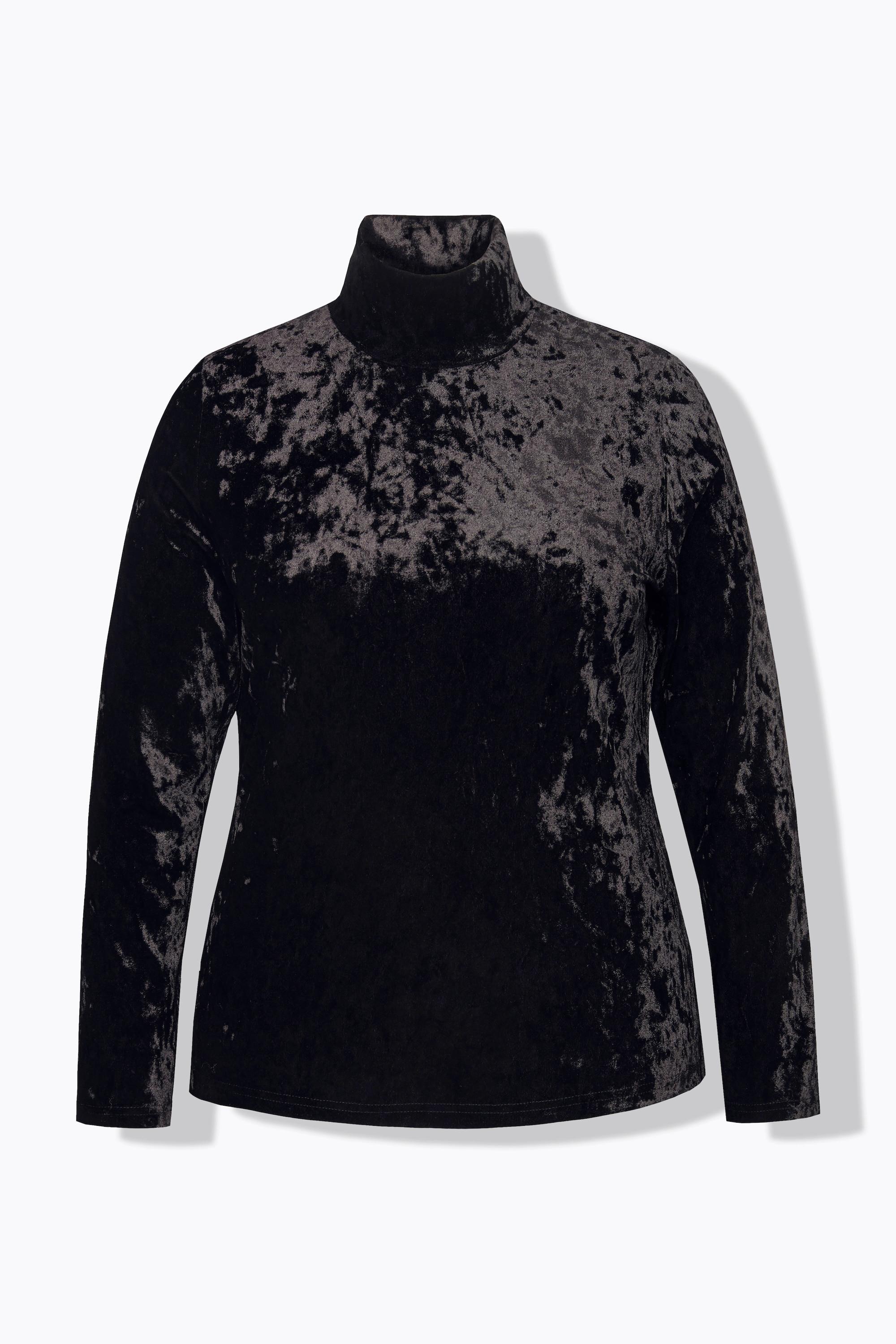 Ulla Popken Velluto Slim Fit Maniche Lunghe Collo Alto Maglia  