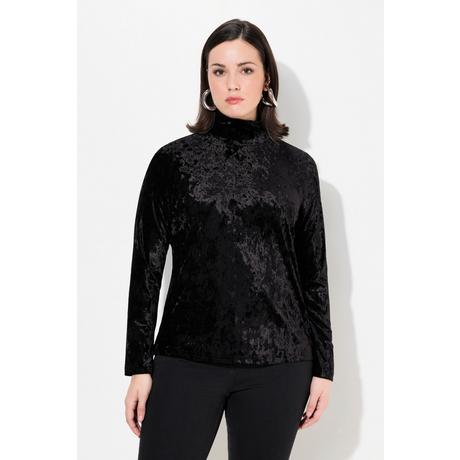 Ulla Popken Velluto Slim Fit Maniche Lunghe Collo Alto Maglia  