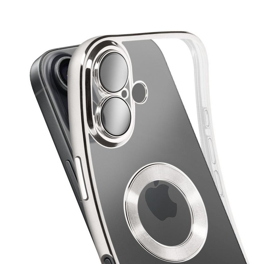 Avizar  Coque pour iPhone 17 avec Contour Chromé 