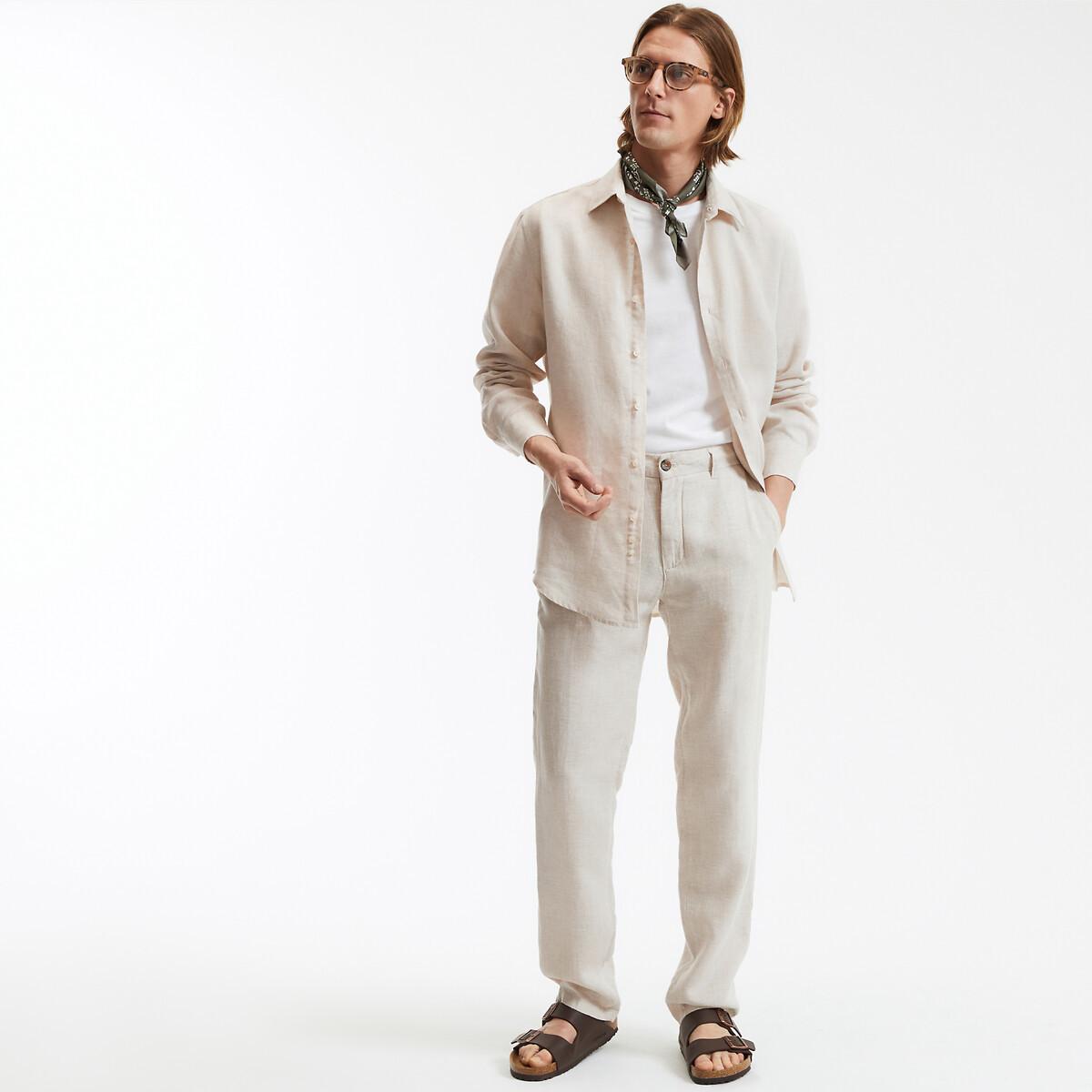 La Redoute Collections Pantalon en lin Regular Fit  