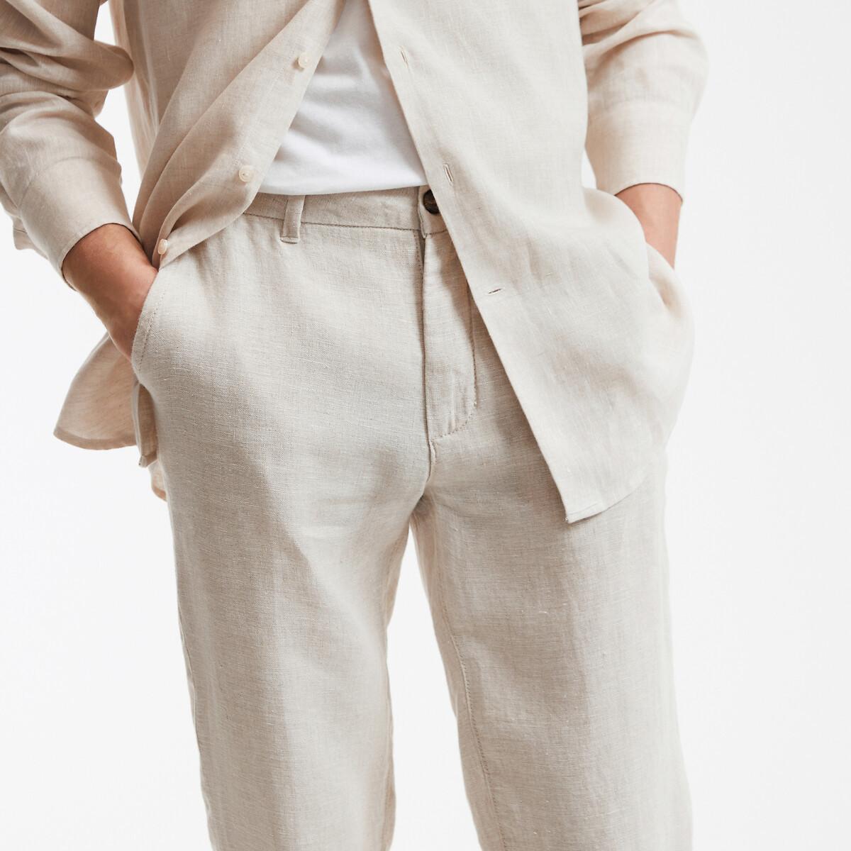 La Redoute Collections Pantaloni in lino Regular Fit  