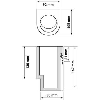 diaqua  WC-Bürstengarnitur Wandmodell weiss 