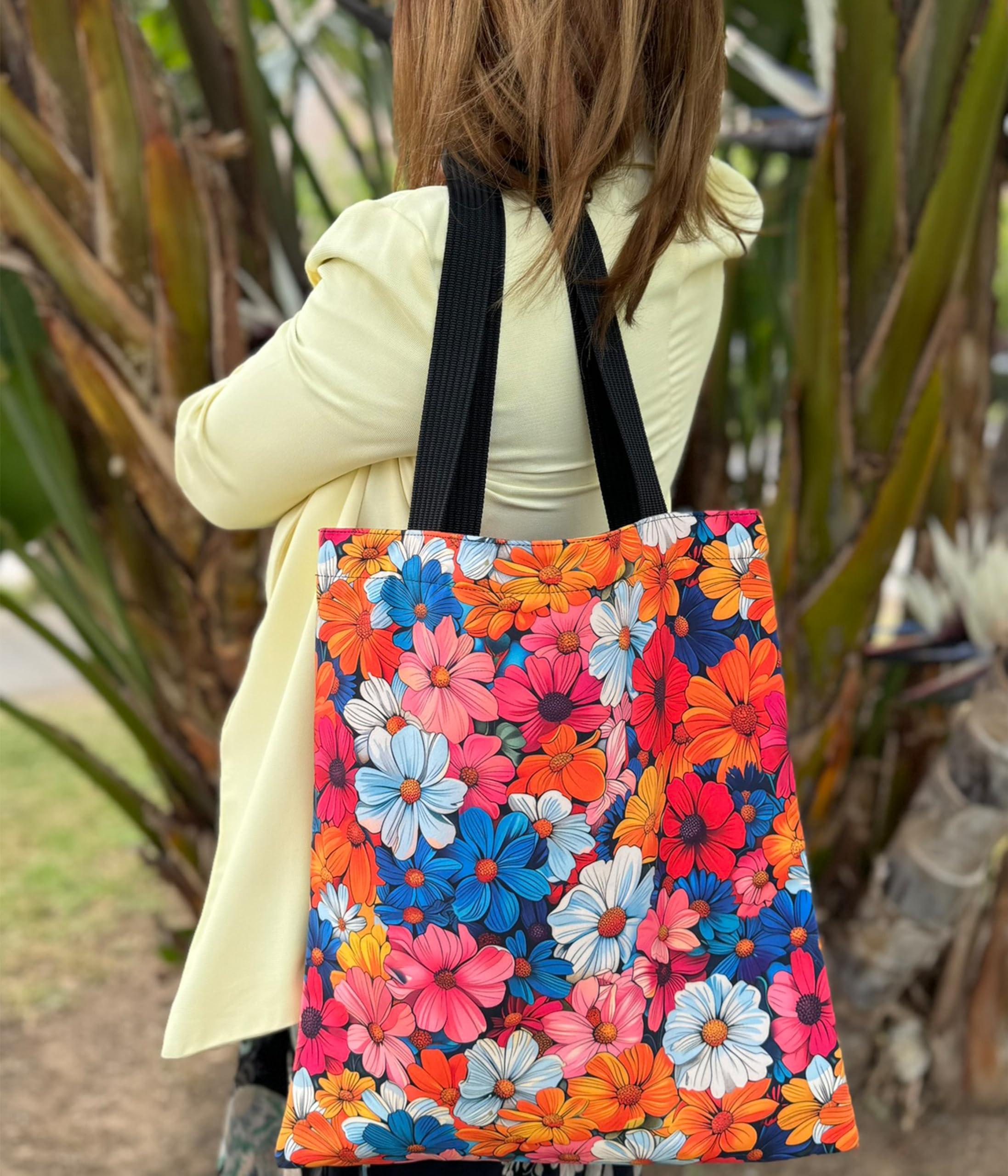 Only-bags.store Borsa tote estetica con cerniera Borsa di iuta stampata  