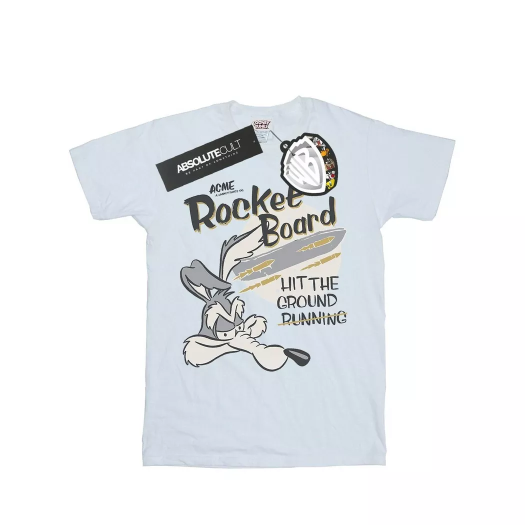 LOONEY TUNES - Rocket Board TShirt, für Herren, Weiss, Größe XXL