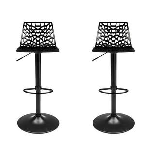 Vente-unique Lot de 2 Tabourets de bar CLARK Polypropylène Base e  