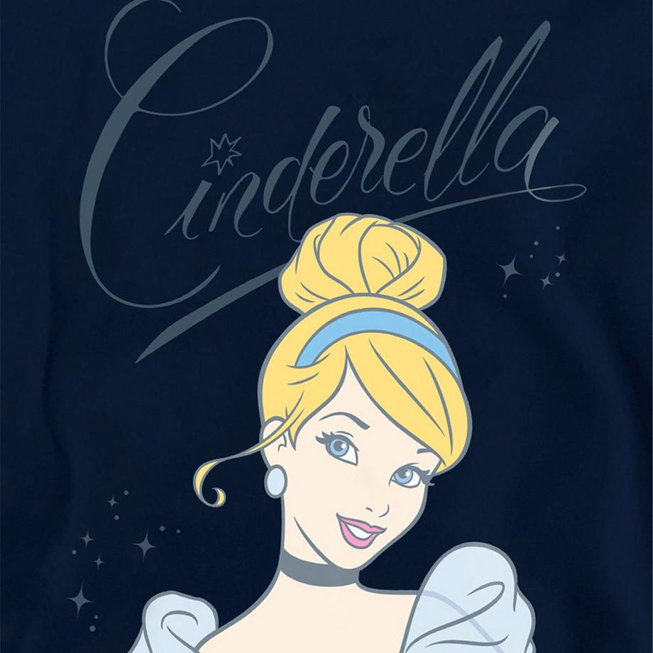 Cinderella  Headshot With Fancy Script Felpa Con Cappuccio 