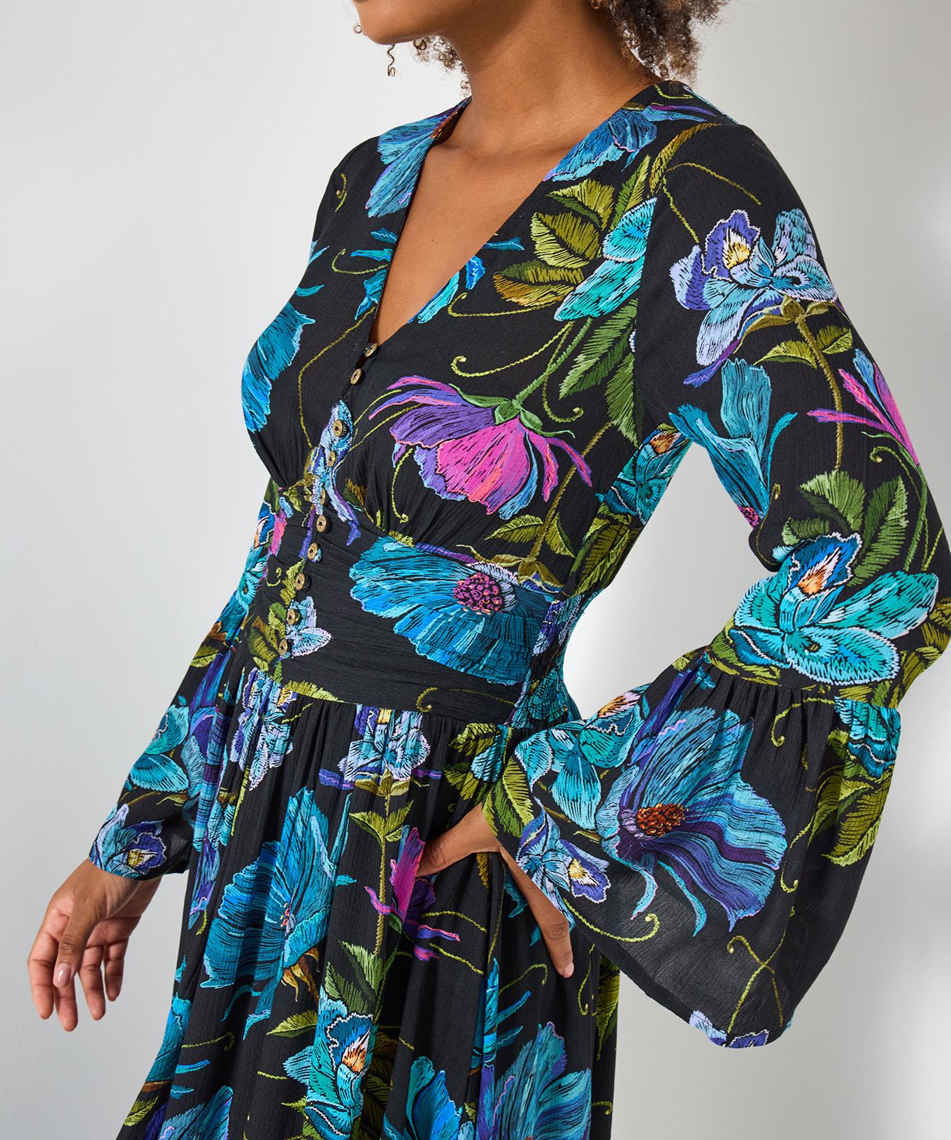 Joe Browns Boho Maxikleid kräftiges Blumenmuster  