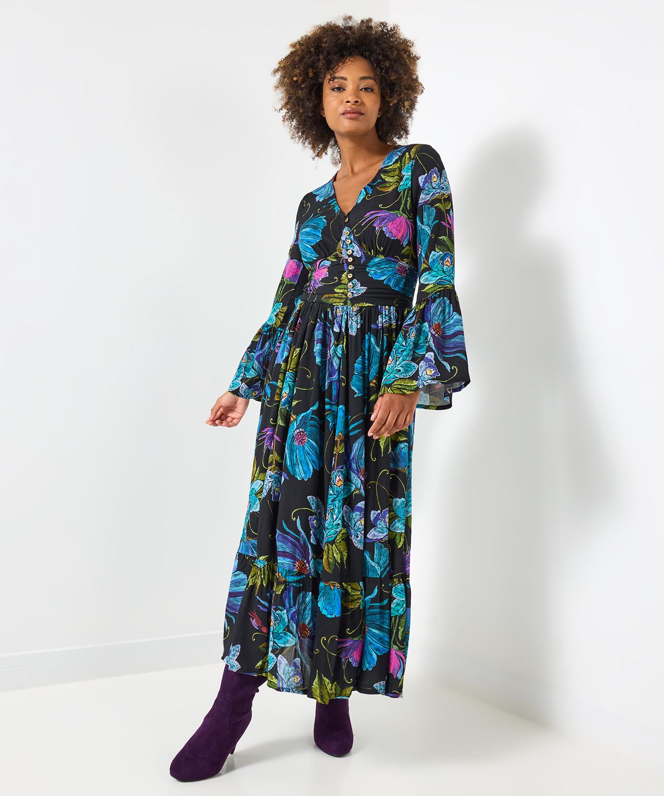 Joe Browns Boho Maxikleid kräftiges Blumenmuster  