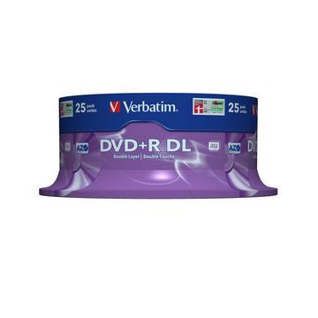 Verbatim DVD+R Double Layer 8x Matt Silver 25pk Spindle 8,5 GB DVD+R DL 25 Stück(e)