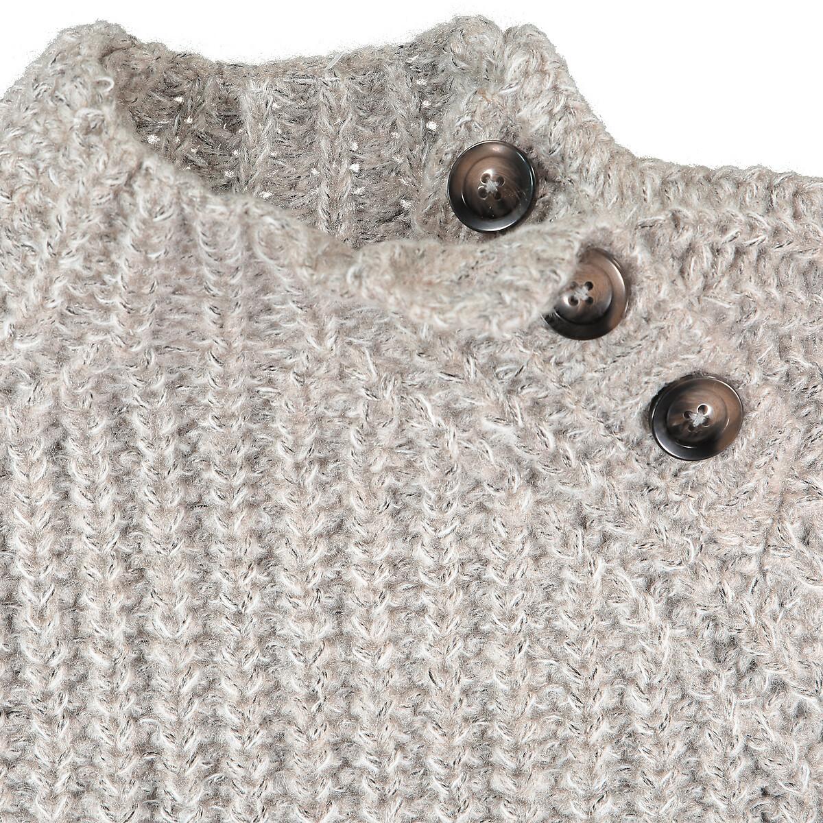 La Redoute Collections  Grobstrickpullover mit Stehkragen 