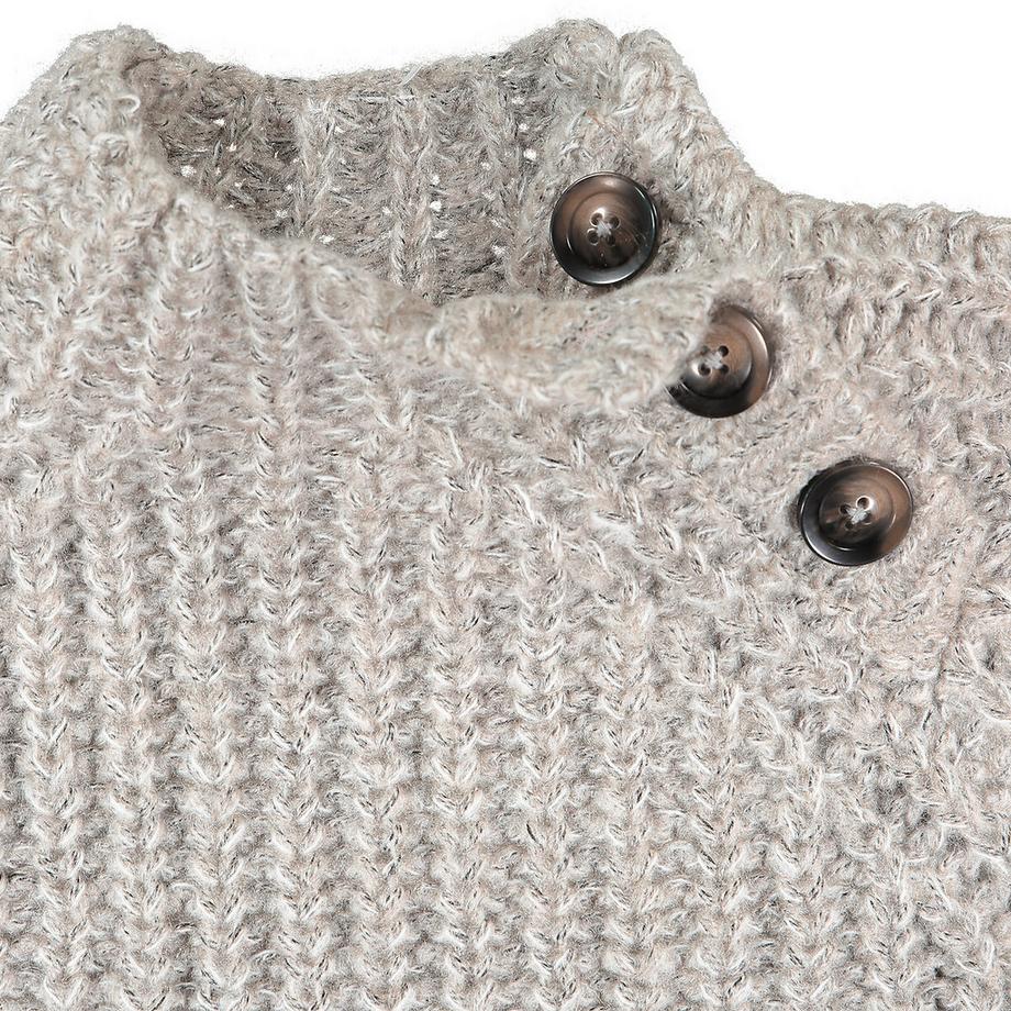 La Redoute Collections  Grobstrickpullover mit Stehkragen 
