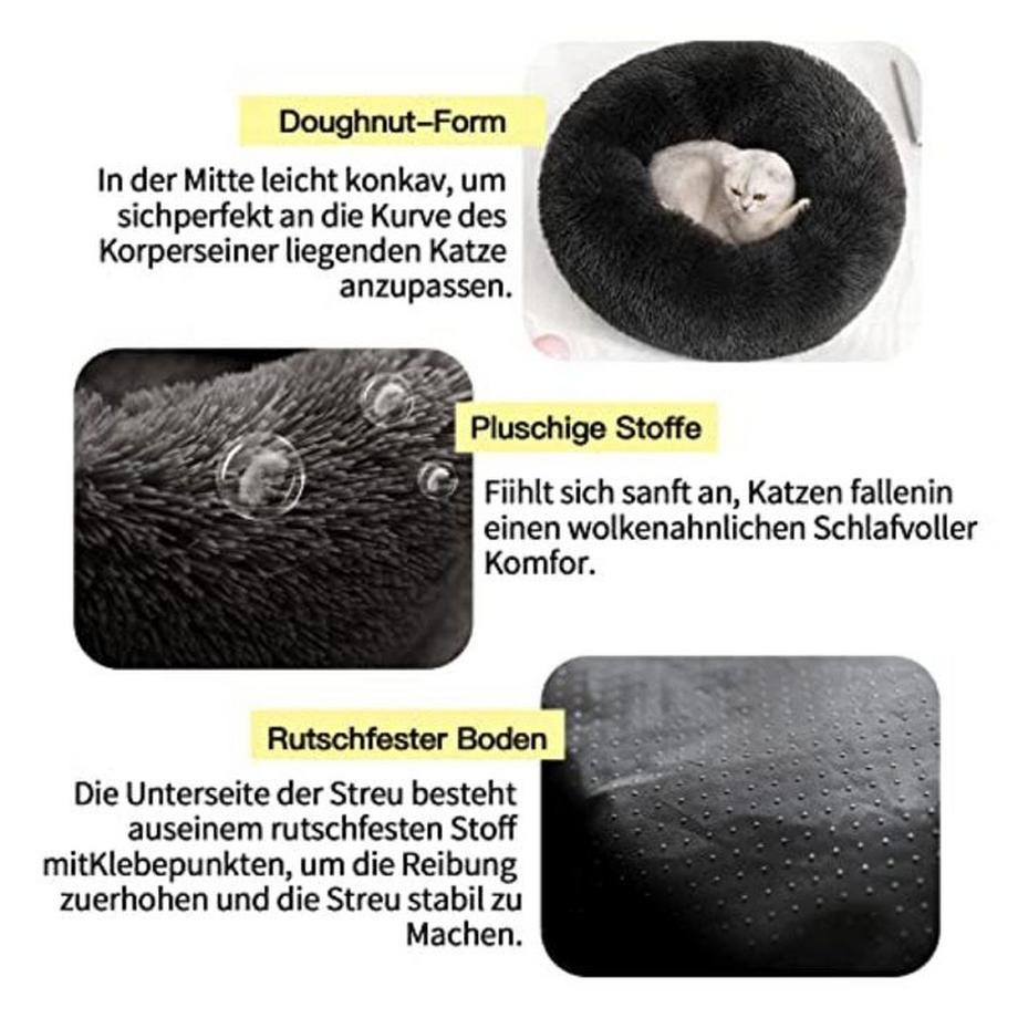 Alopini  Katzenkissen Hundebett Haustierbett flauschig für kleine, mittlere Hunde, Katzen und andere 