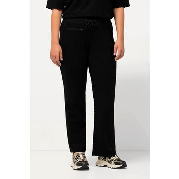 Pantalon de jogging en tissu éponge. Imprimé chevrons. Jambe évasée.