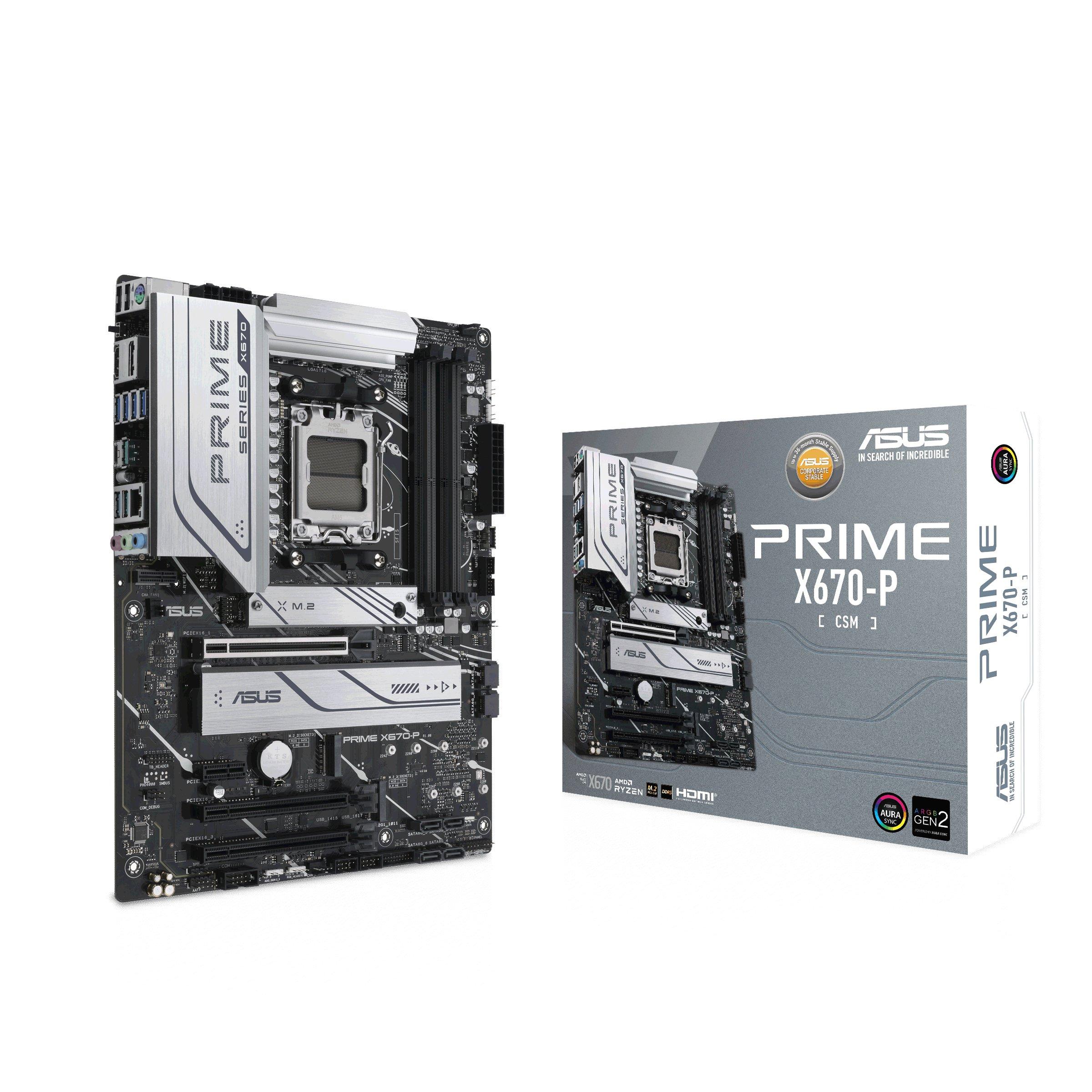 ASUS  PRIME X670-P-CSM AMD X670 Sockel AM5 ATX 