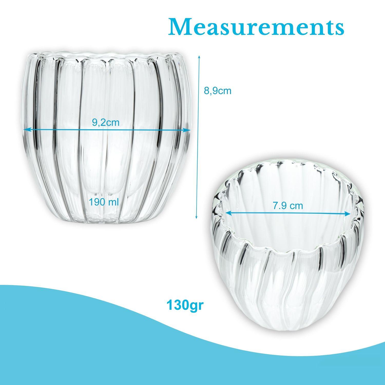 Intirilife Doppelwandige Thermo Gläser  