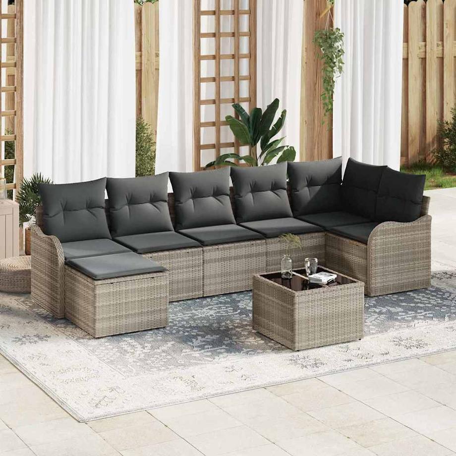 VidaXL Ensemble de canapé de jardin poly rattan  