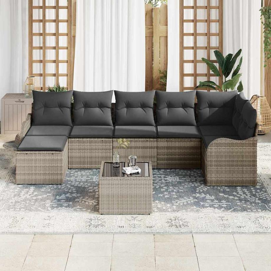 VidaXL Ensemble de canapé de jardin poly rattan  