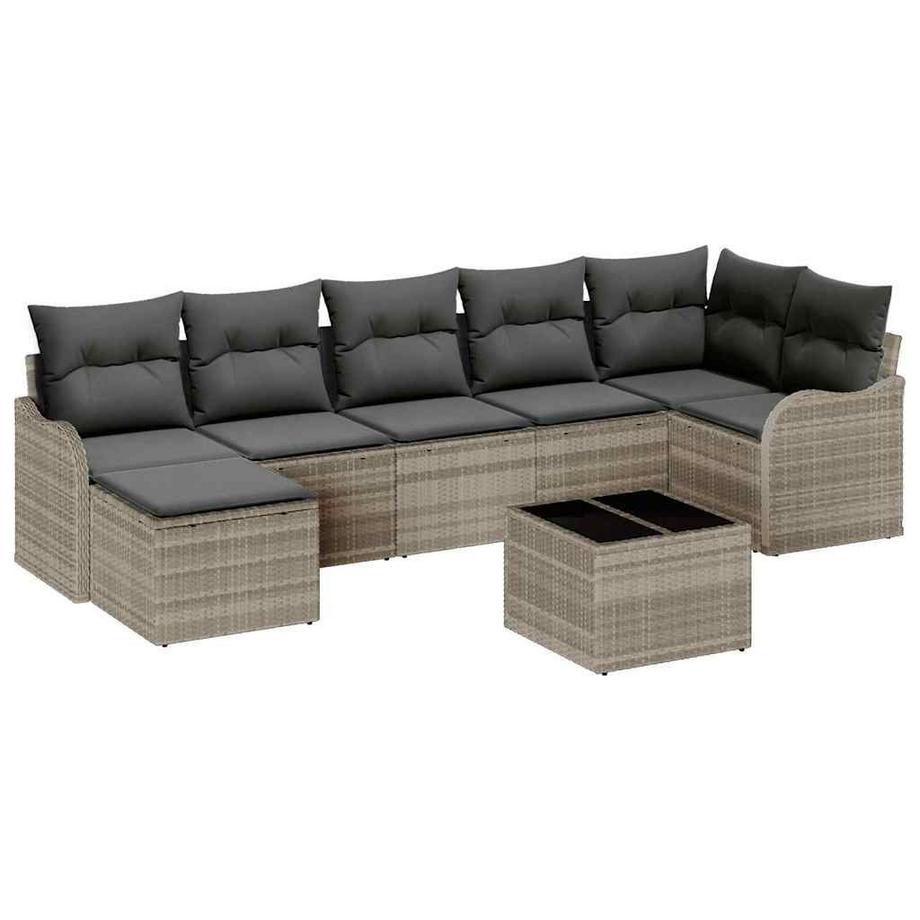 Ensemble de canapé de jardin poly rattan