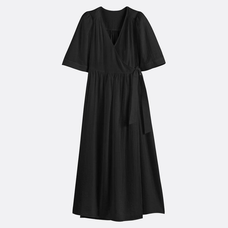 La Redoute Collections Langes Wickelkleid mit kurzen Ärmeln  