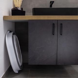 Intirilife Panier à linge pliable en plastique et silicone avec poignées  