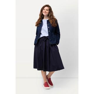 Ulla Popken Faltenrock A-Linie Komfortbund Bindeband  