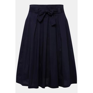 Ulla Popken Faltenrock A-Linie Komfortbund Bindeband  