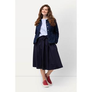 Ulla Popken Faltenrock A-Linie Komfortbund Bindeband  