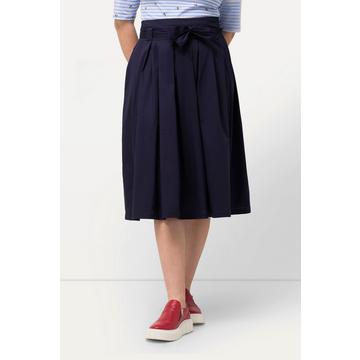 Faltenrock, A-Linie, Komfortbund, Bindeband