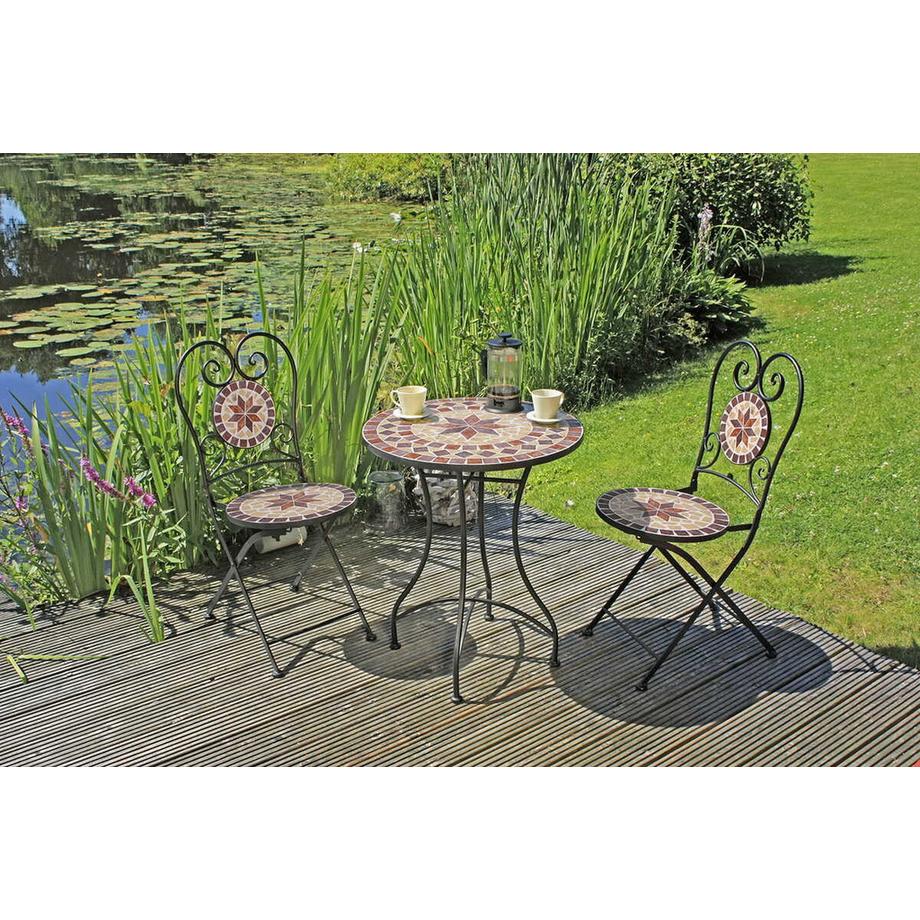 mutoni Balkon-Set Amarillo Mosaik ocker (3-tlg)  