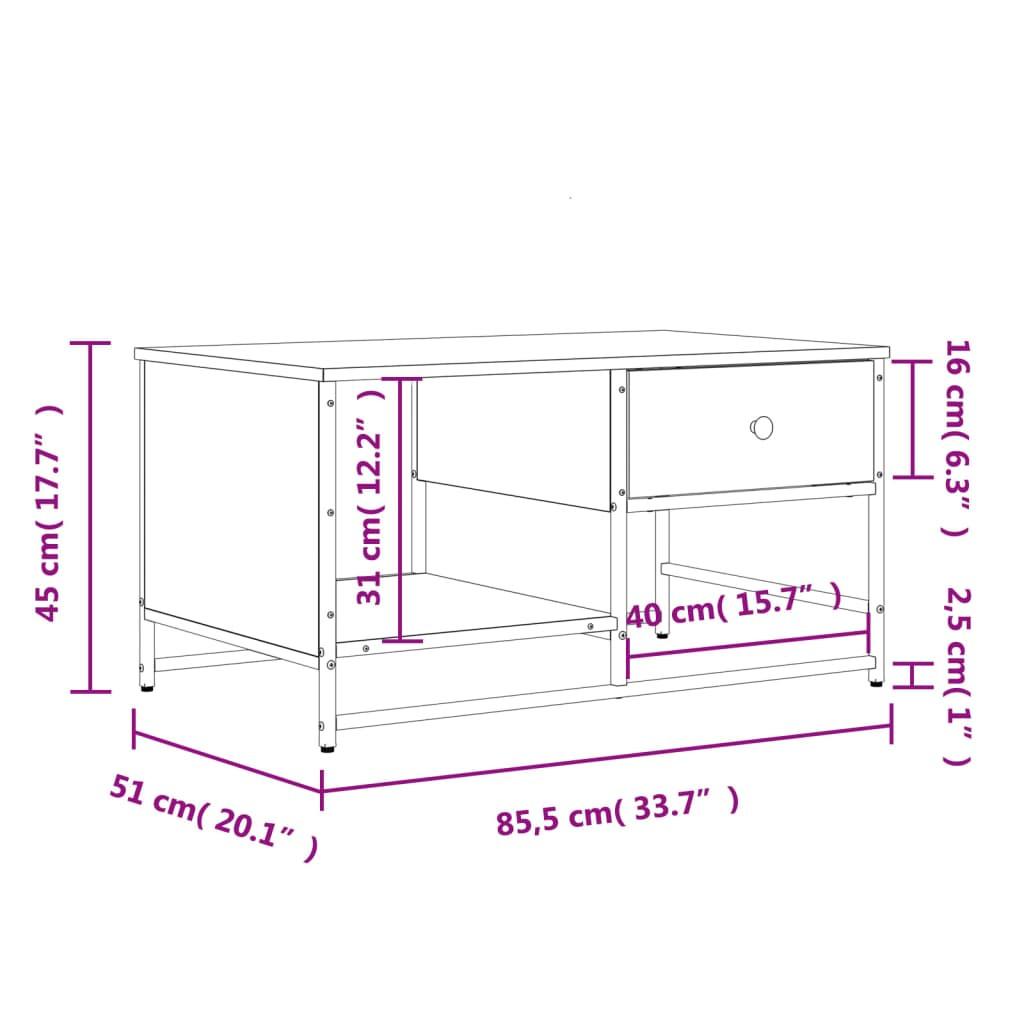 VidaXL Table basse bois d'ingénierie  