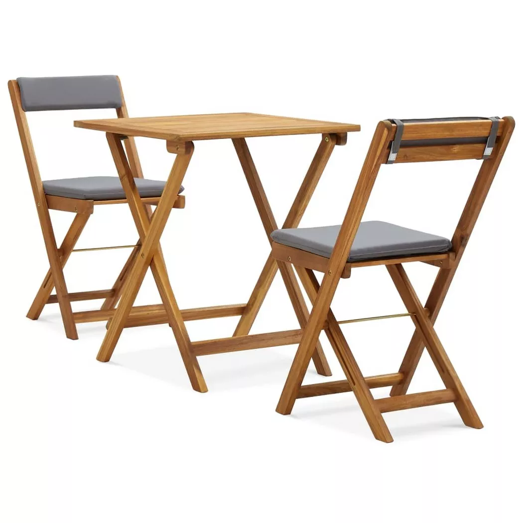 VidaXL - Ensemble de bistro bois, One Size, Gris