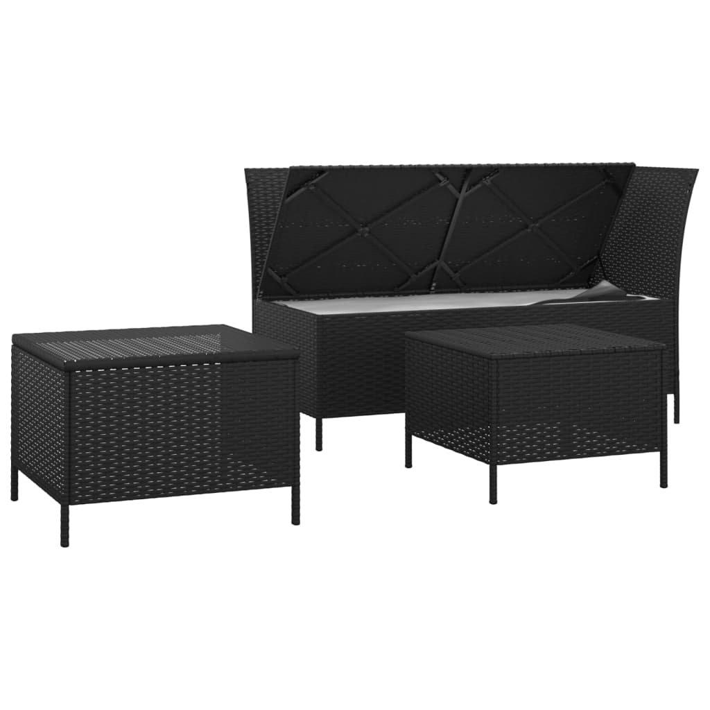 VidaXL set divani da giardino Polirattan  