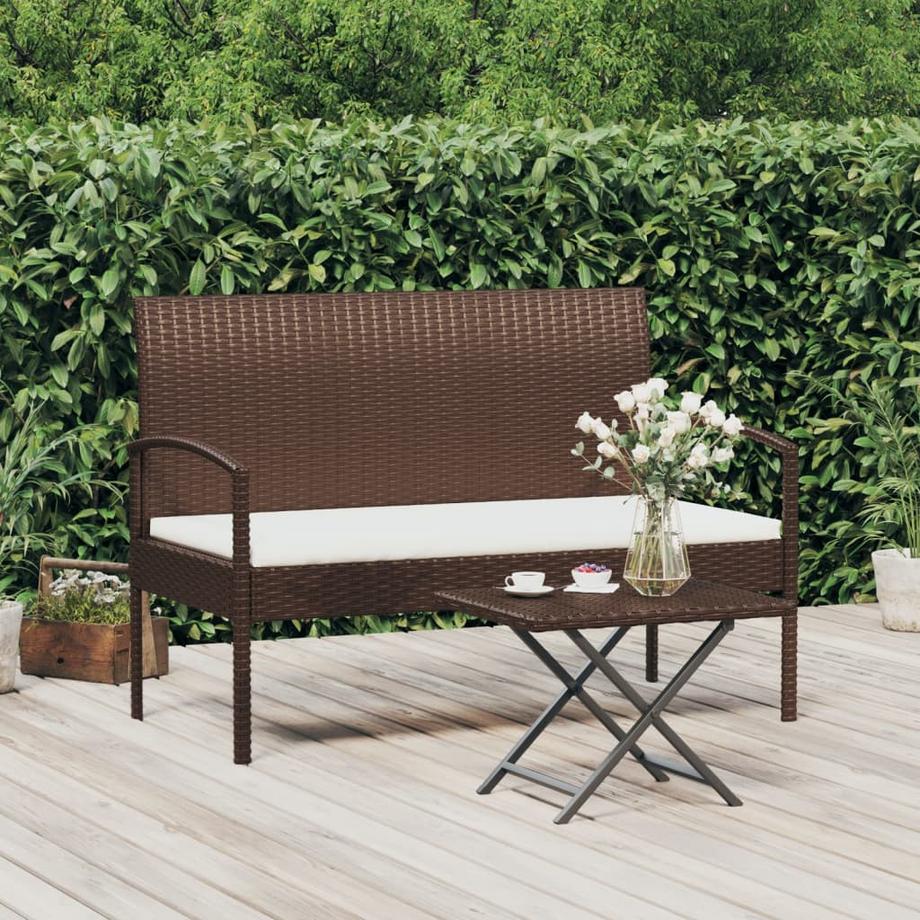 VidaXL Gartenbank poly-rattan  