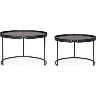 mutoni Table d'appoint Zeina ronde L (lot de 2)  