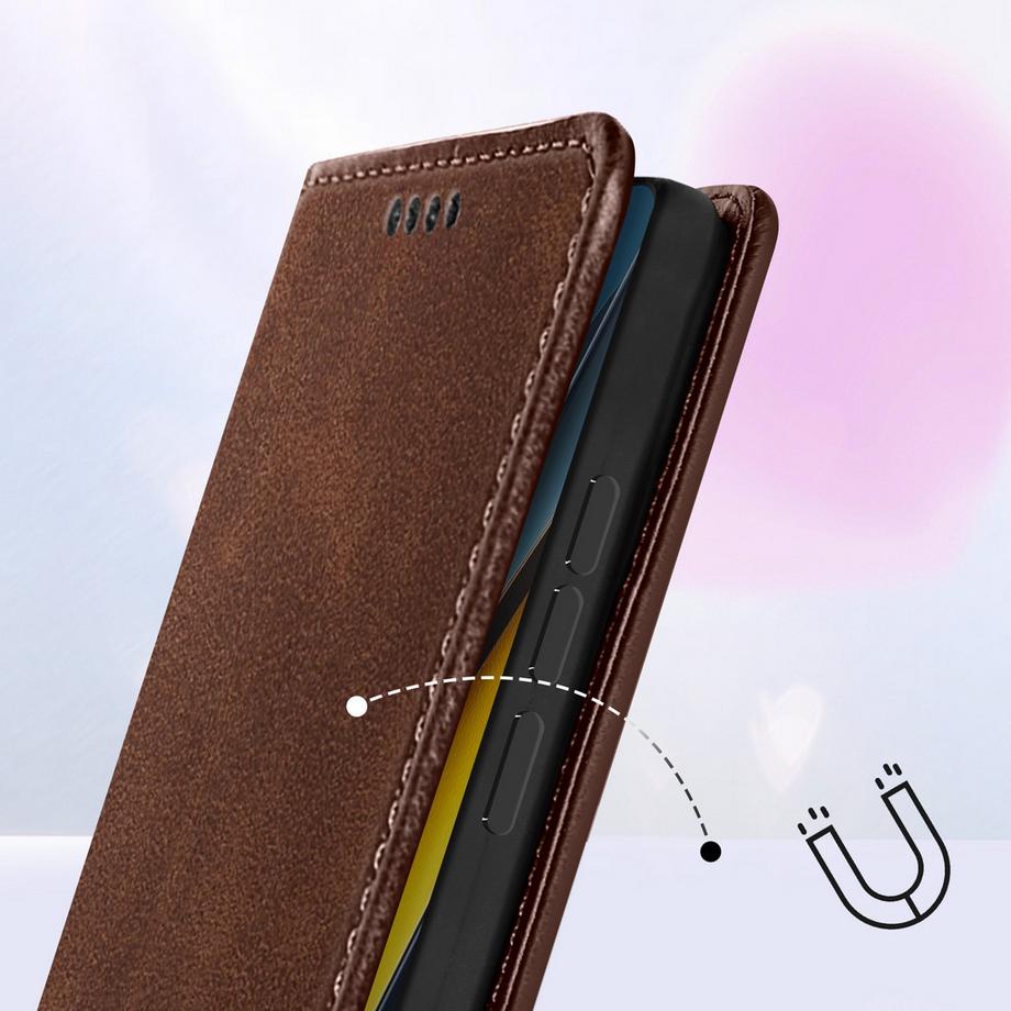 Avizar  Étui Xiaomi Poco X6 Pro 5G Marron foncé 