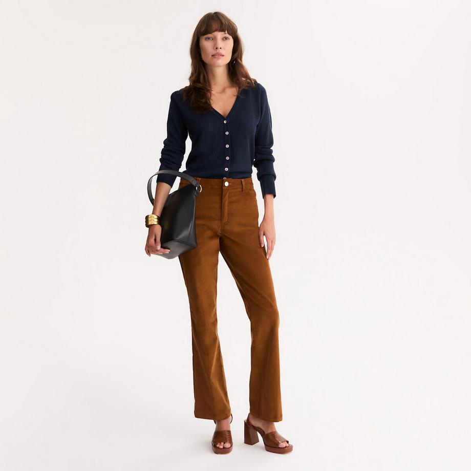 La Redoute Collections Pantalon bootcut en velours côtelé  