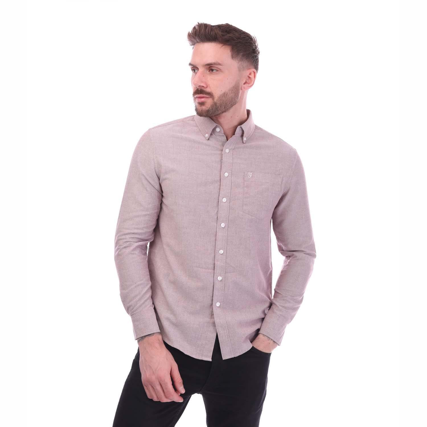 FARAH Drayton Langarm Button Down Hemd  