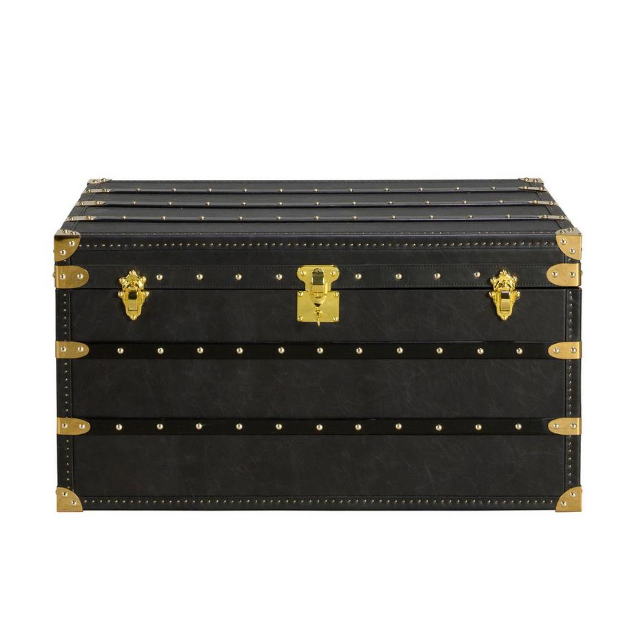 ANGEL CERDA Baule in pelle nera  