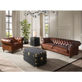 ANGEL CERDA Baule in pelle nera  