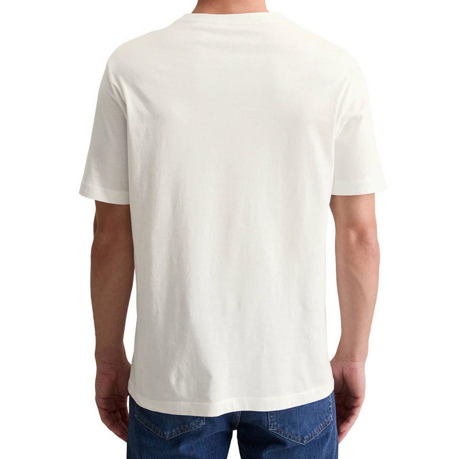 Marc O'Polo Denim T-shirt  Pack de 1 Confortable à porter-T-Shirt, SSL, Logo Print, Reg F  